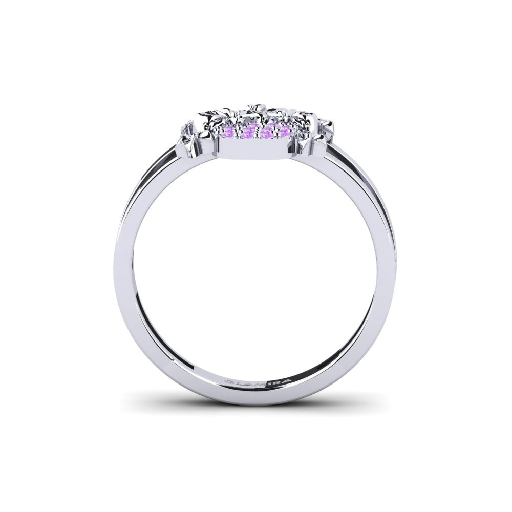 White Silver Amethyst Ring Canal