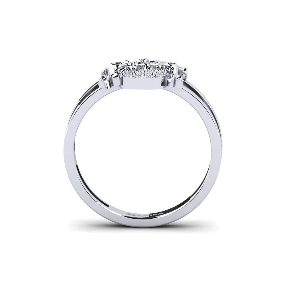 White Silver Diamond Ring Canal