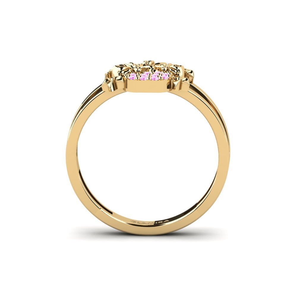 Zafiro Rosado Anillo Canal