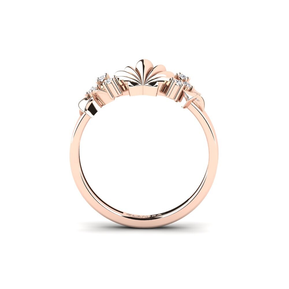 14ct Rose Gold Diamond Pinky Ring Clevore