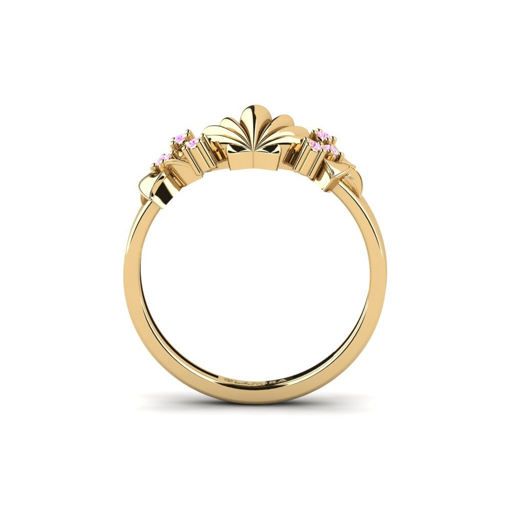 Zafiro Rosado Anillo meñique Clevore