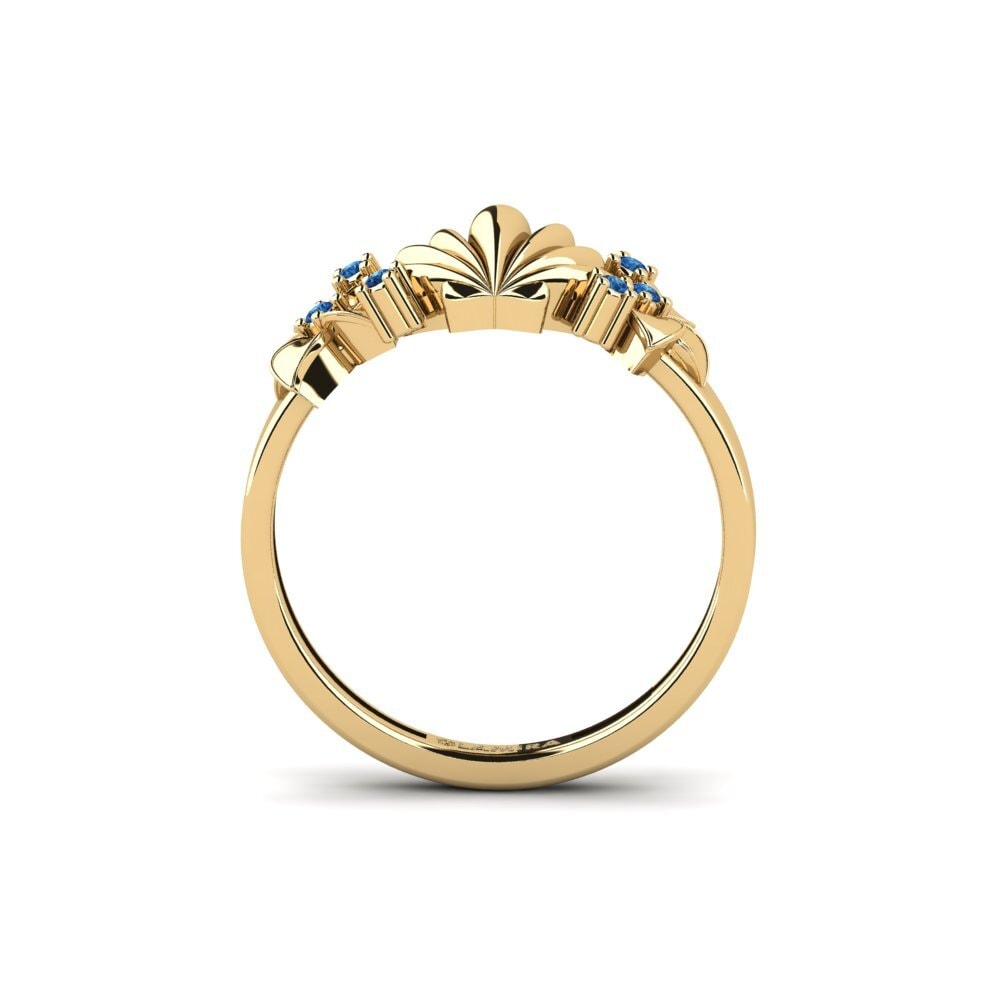 Dark Blue Zirconia Pinky Ring Clevore