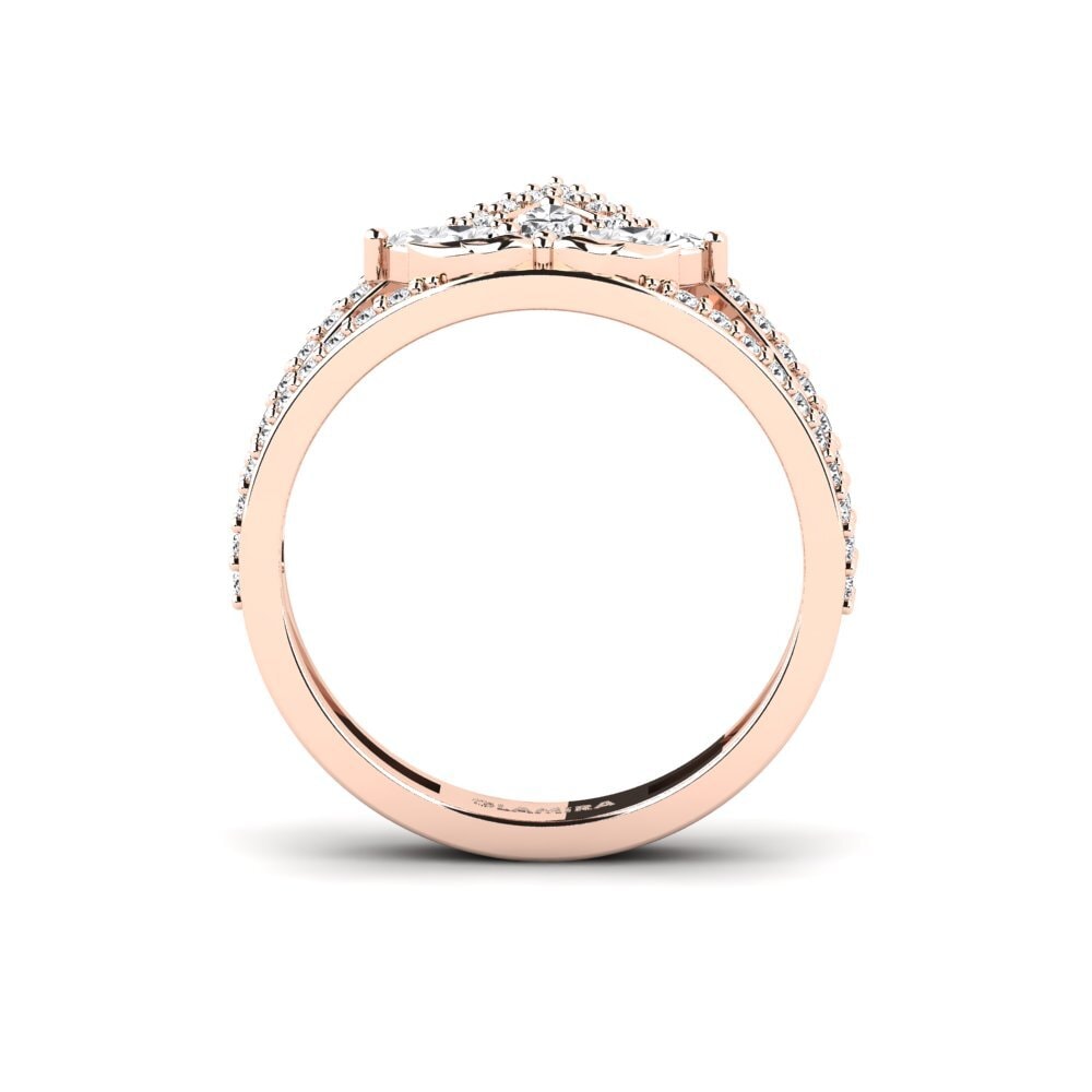9ct Rose Gold Ring Contorno