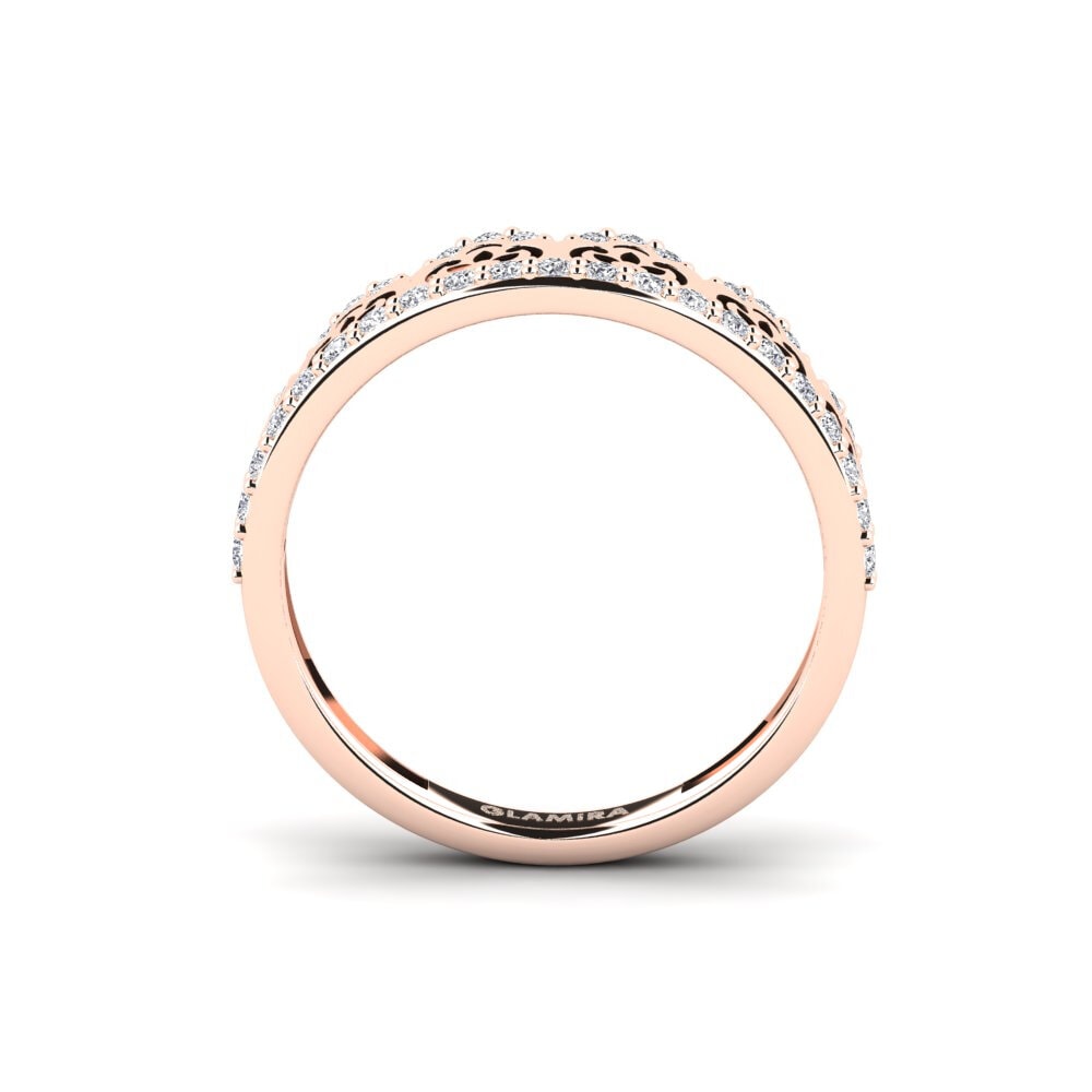 14ct Rose Gold Diamond Ring Culuri
