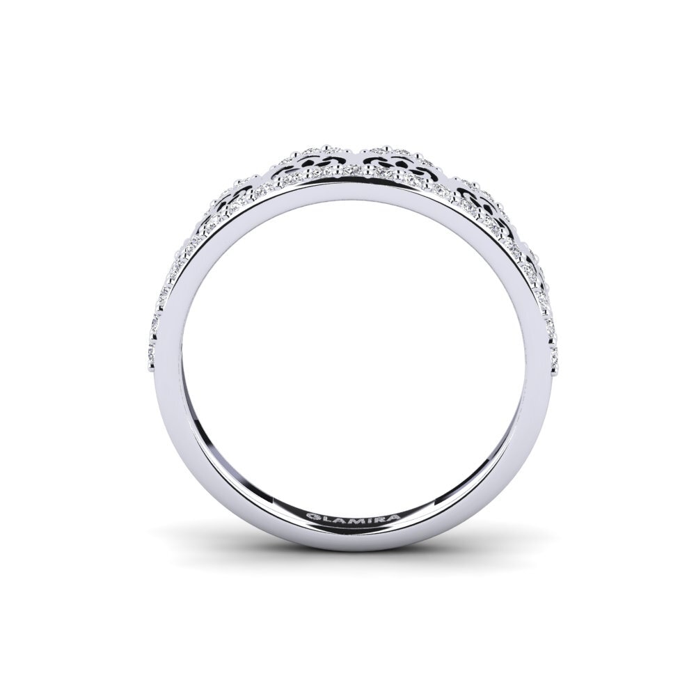 14k Oro Blanco Anillo Culuri