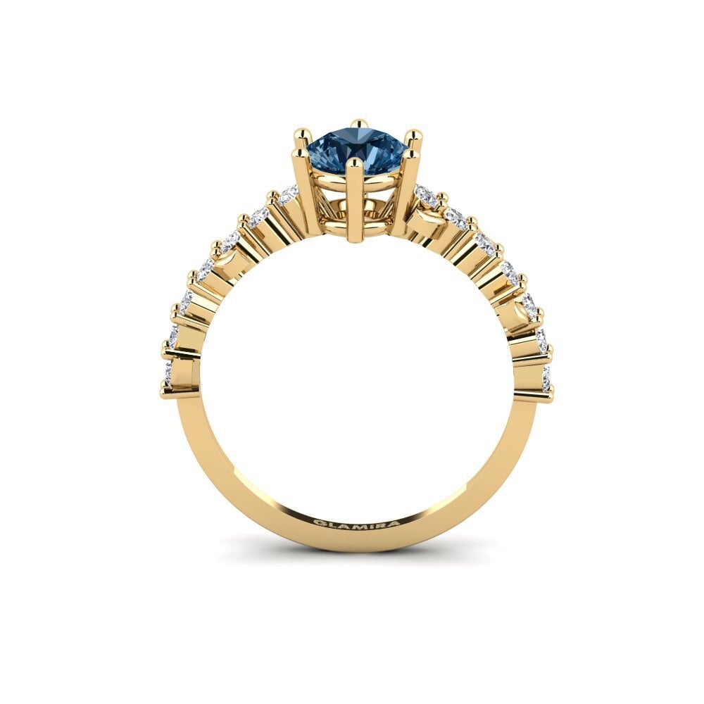 Diamante Azul Anel Efimero