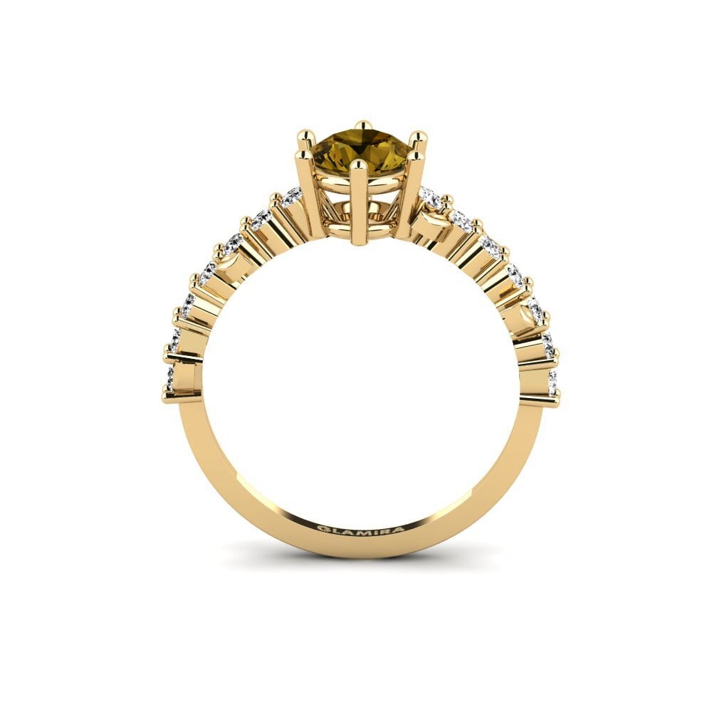 Circón Marrón Anillo Efimero
