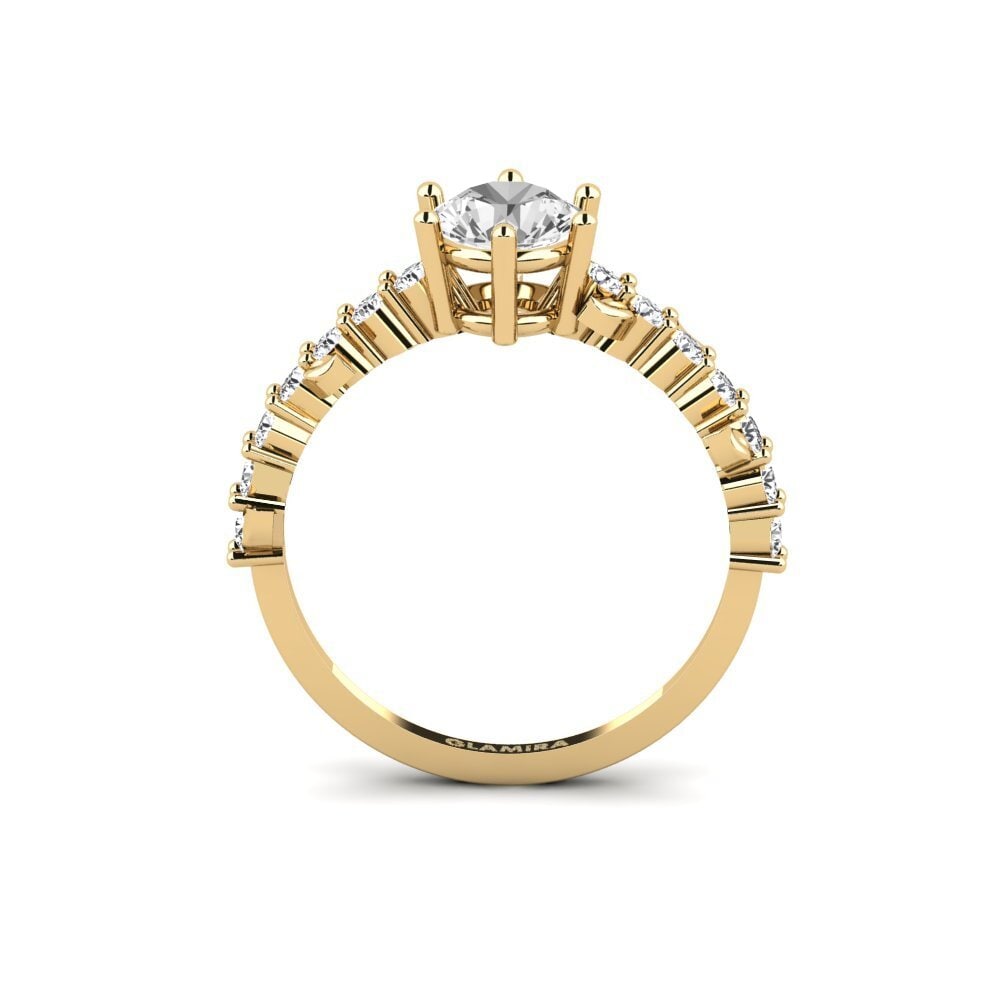 Zafiro blanco Anillo Efimero