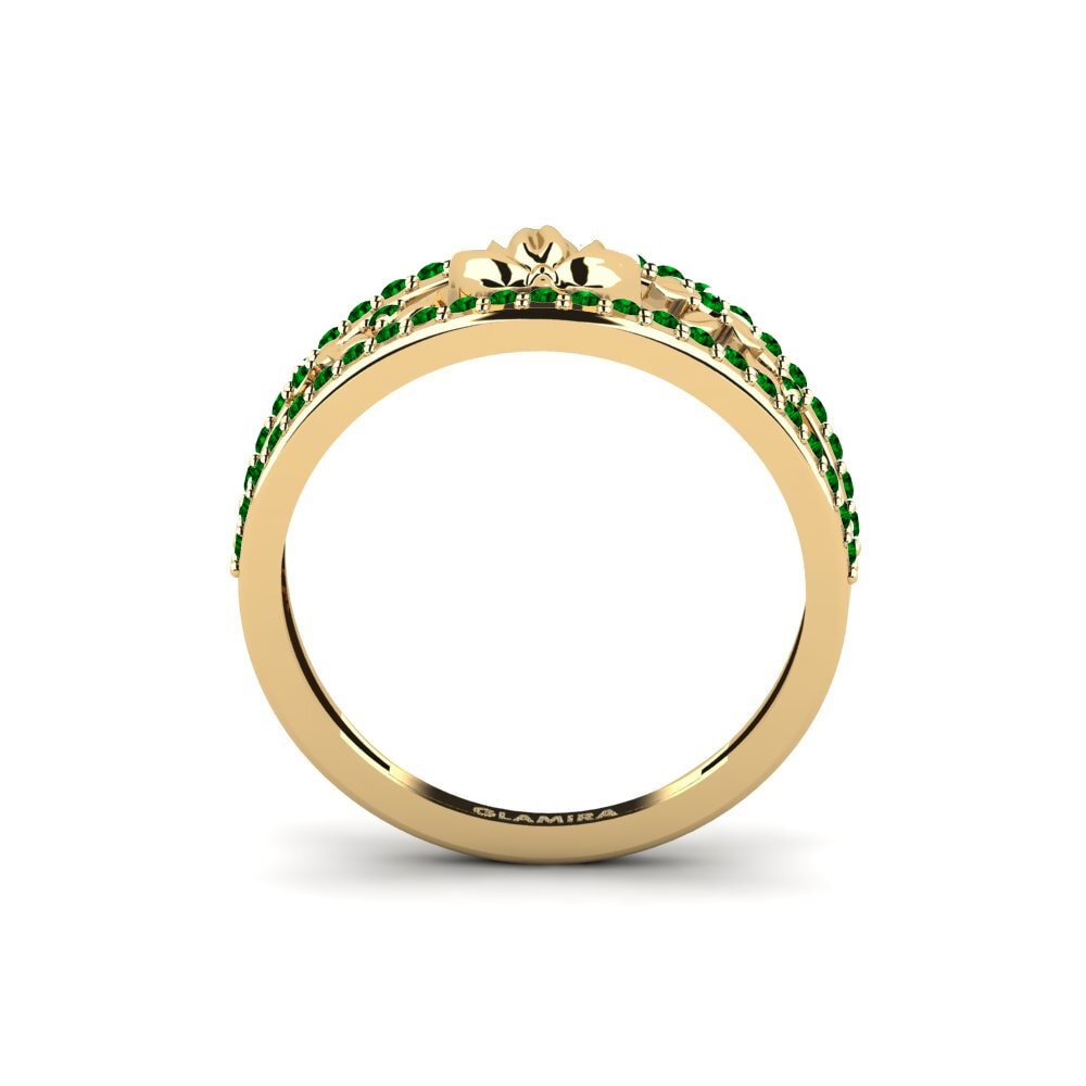 Green Zirconia Ring Embossia