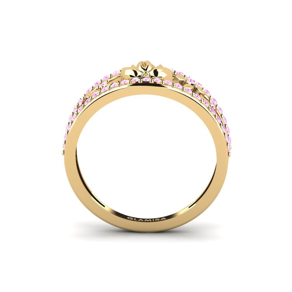 Zafiro Rosado Anillo Embossia