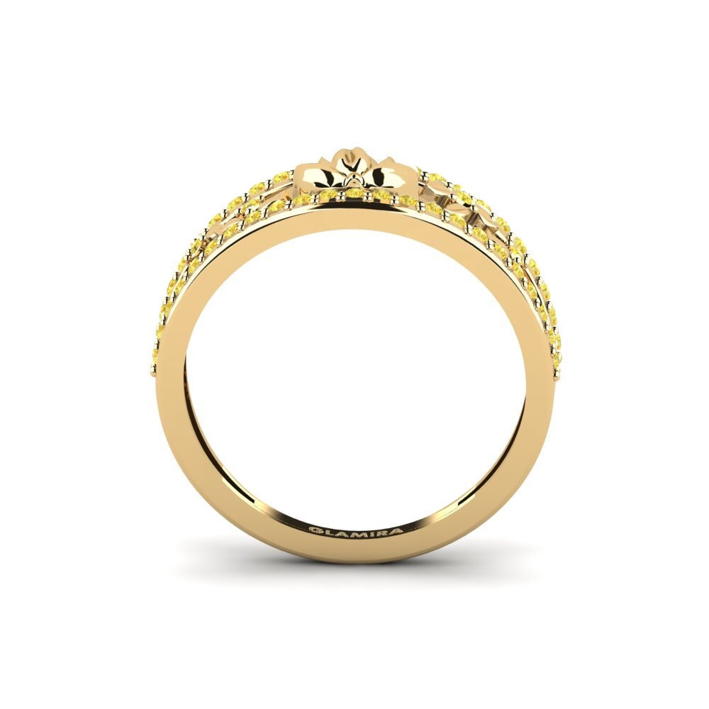 Zafiro amarillo Anillo Embossia