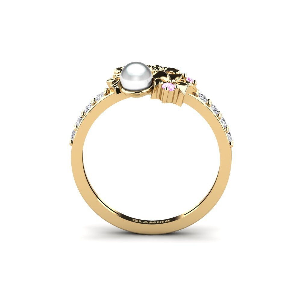Zafiro Rosado Anillo Fleurin
