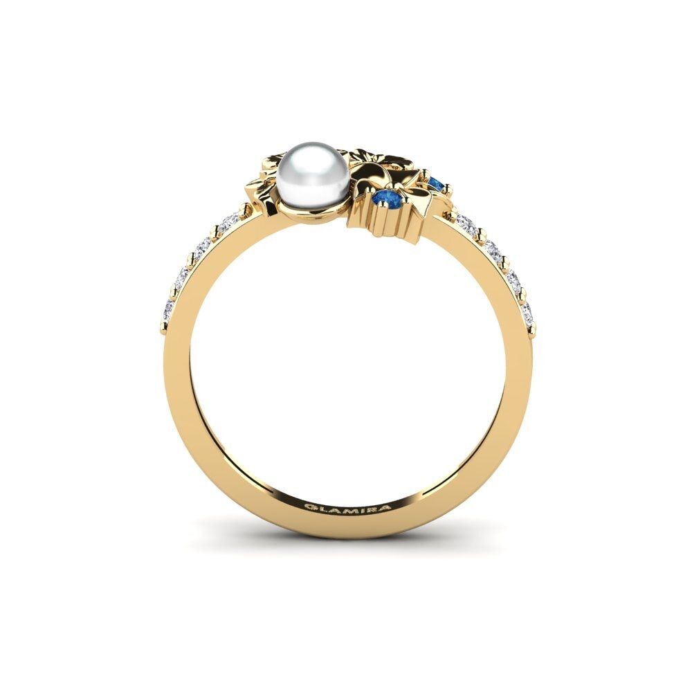 Dark Blue Zirconia Ring Fleurin