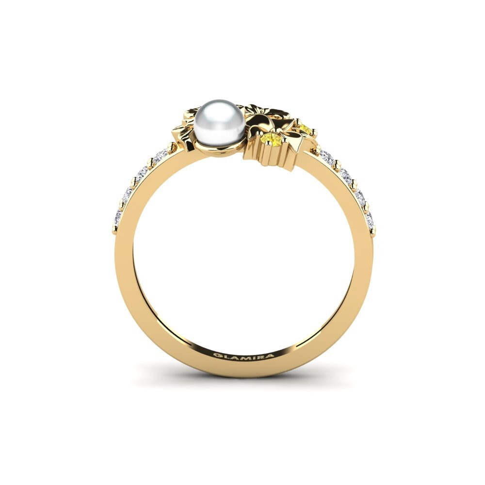 Zafiro amarillo Anillo Fleurin