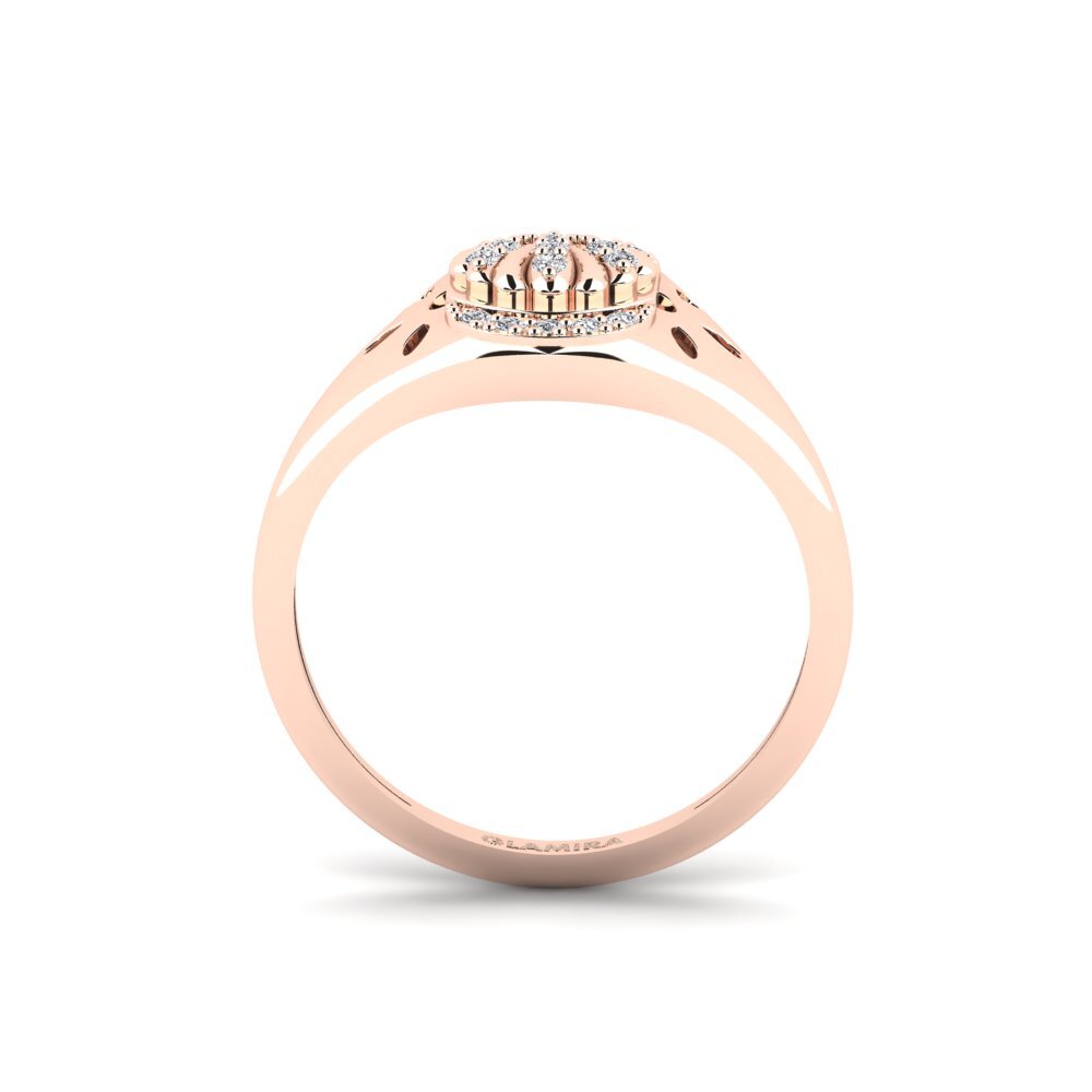 14ct Rose Gold Diamond Ring Gnalakhin
