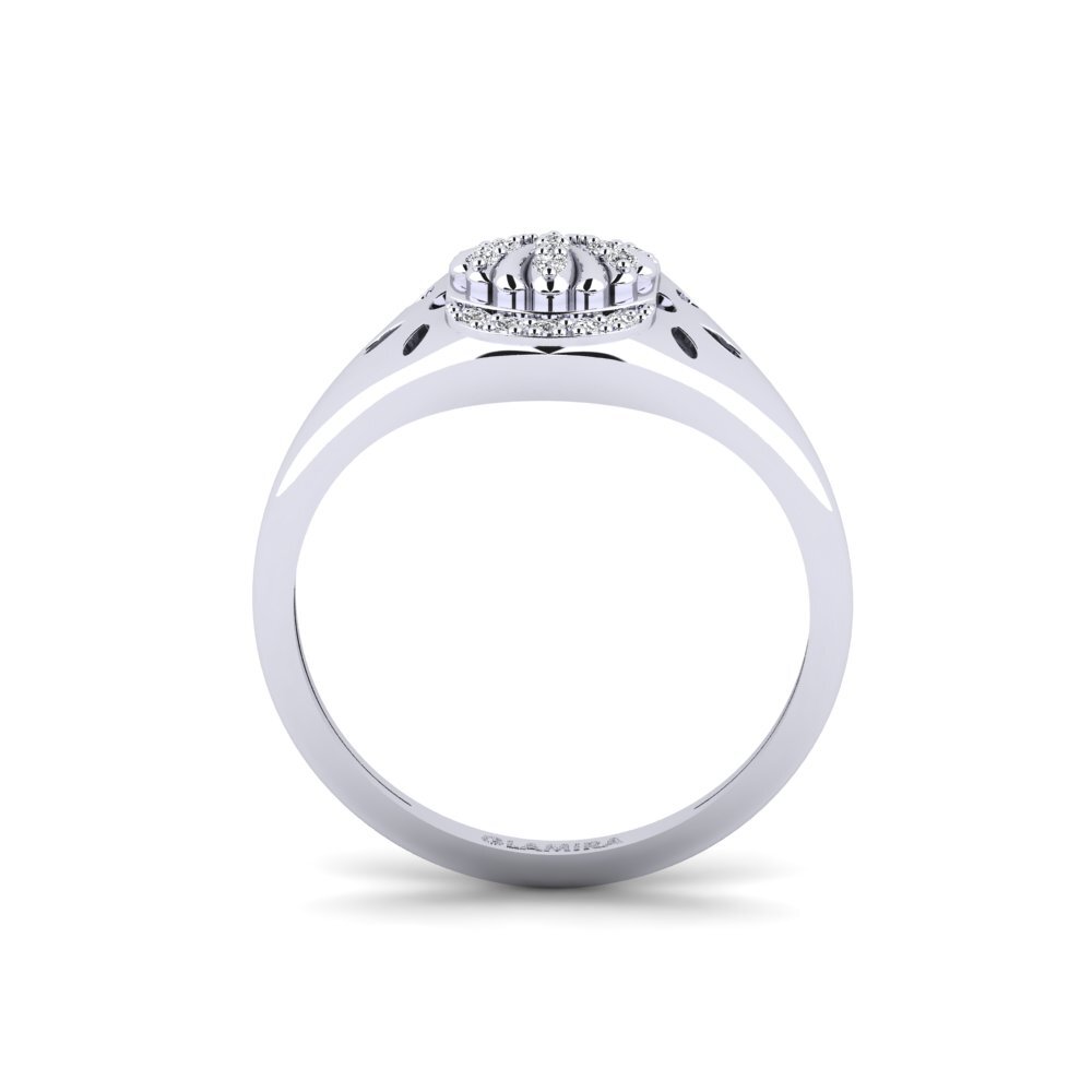 White Silver Diamond Ring Gnalakhin