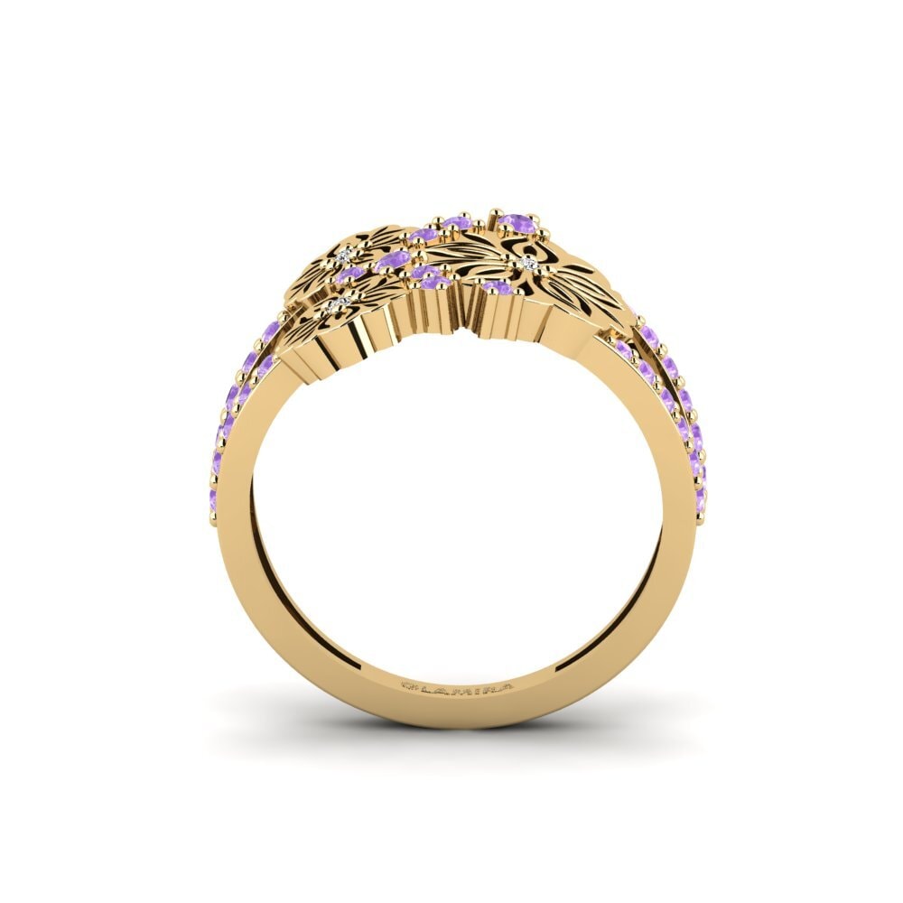 Amatista Anillo Halluu
