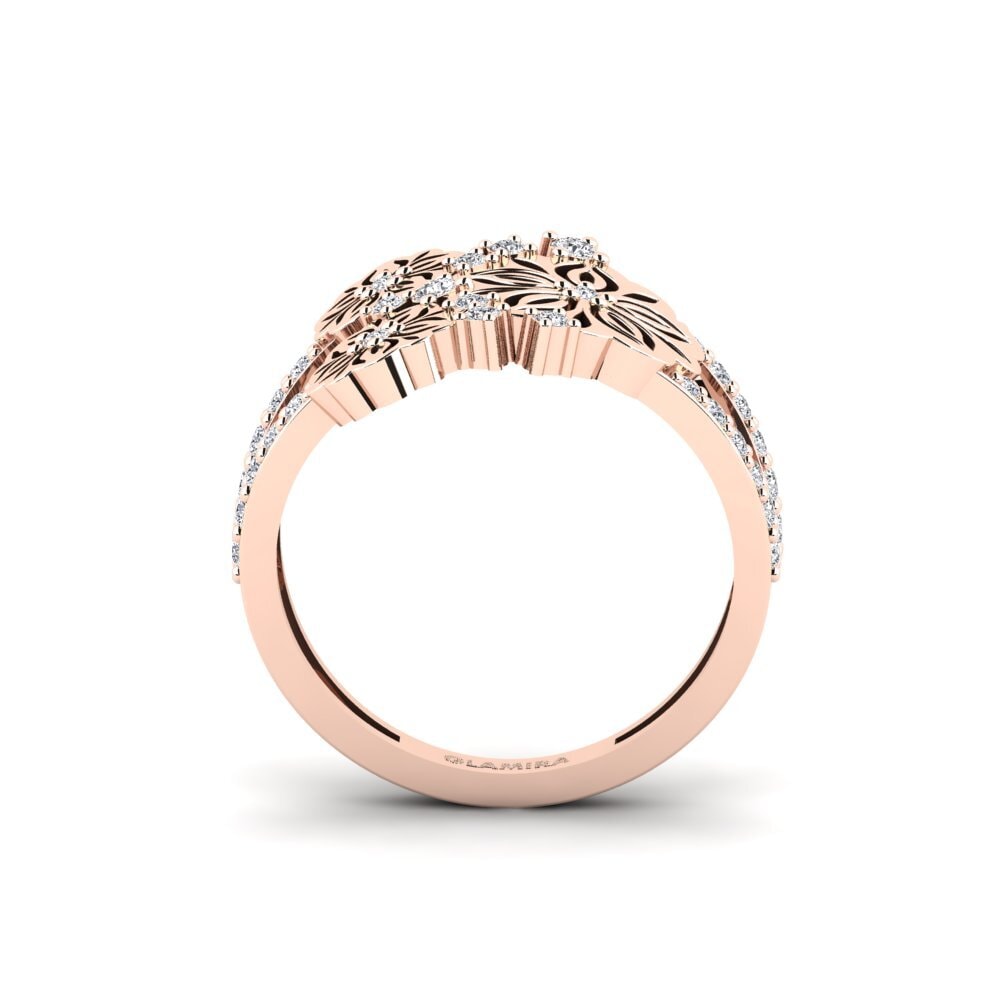 14ct Rose Gold Diamond Ring Halluu