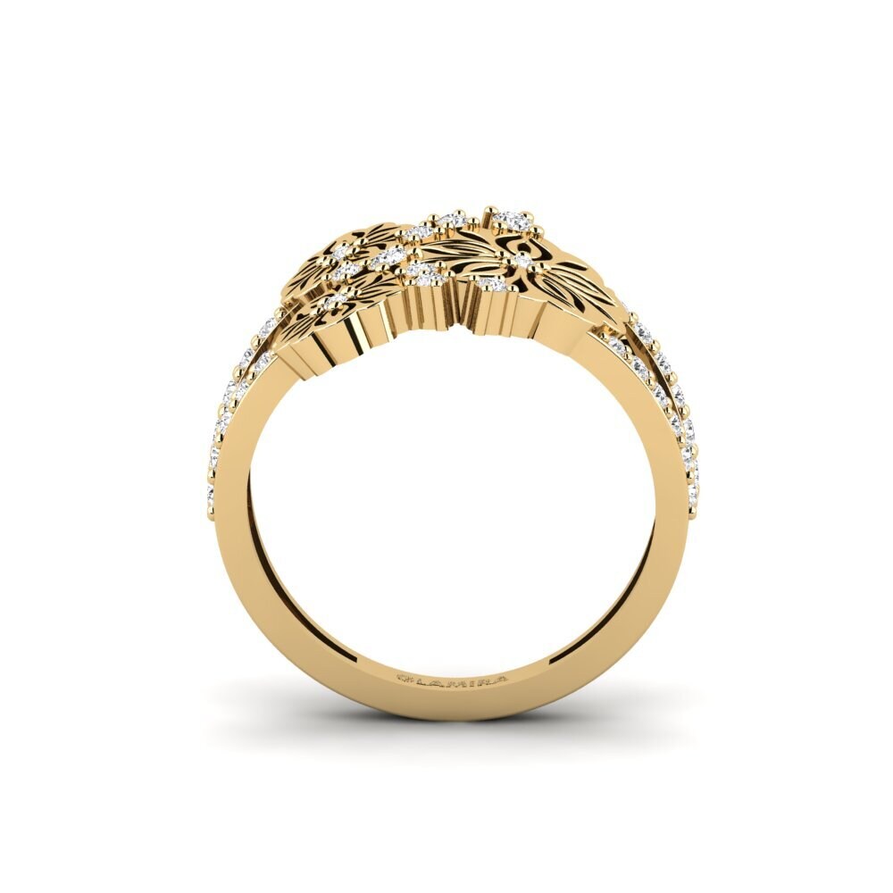 Zafiro blanco Anillo Halluu