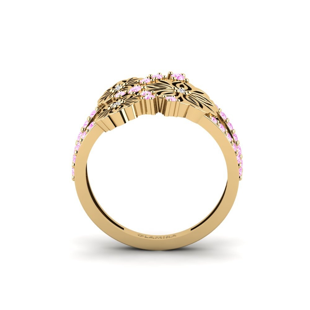 Zafiro Rosado Anillo Halluu