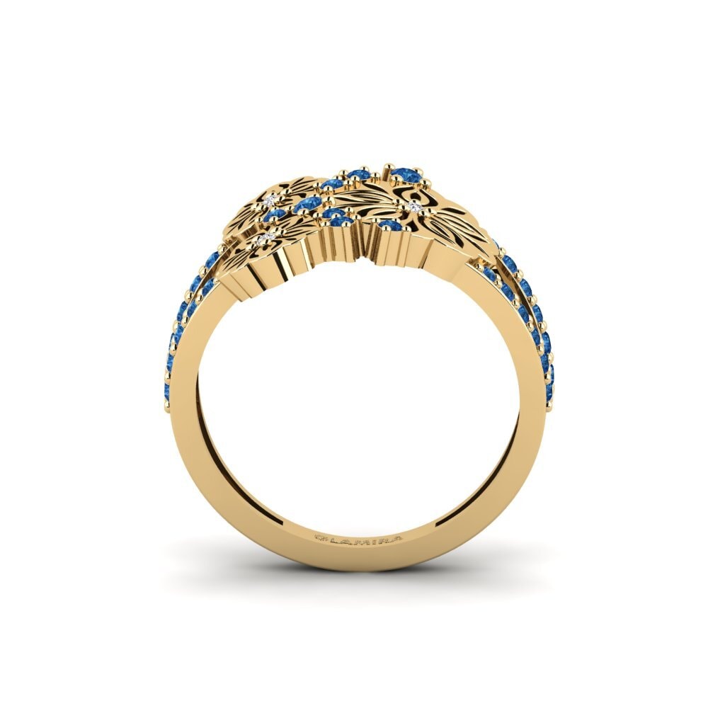 Dark Blue Zirconia Ring Halluu