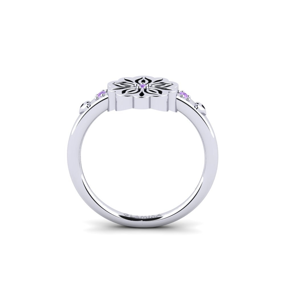 White Silver Amethyst Ring Itumetse