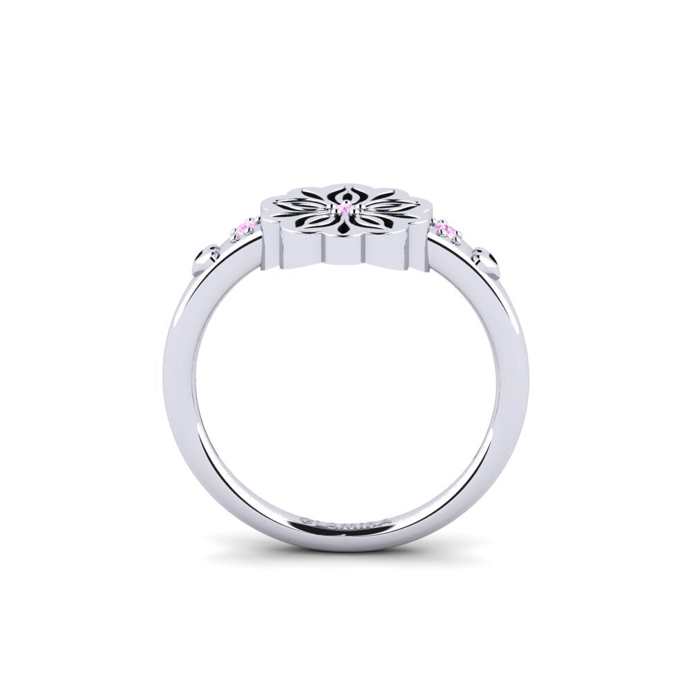 White Silver Pink Sapphire Ring Itumetse