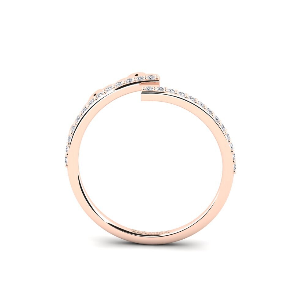 14ct Rose Gold Diamond Ring Kwenama