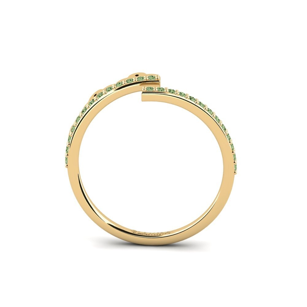 Diamante Verde Anel Kwenama