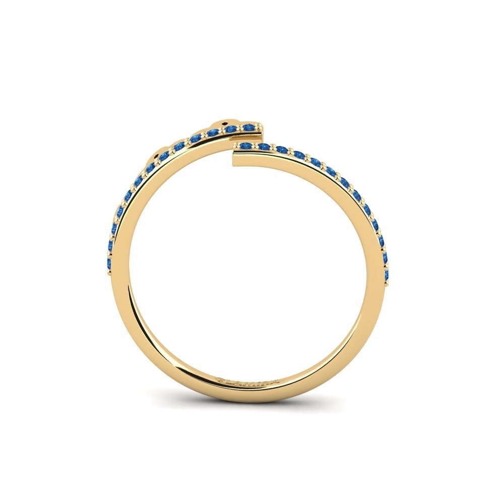 Dark Blue Zirconia Ring Kwenama