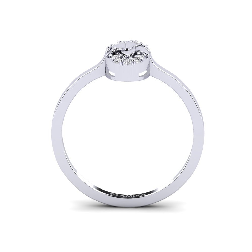 White Silver Diamond Ring Lexington