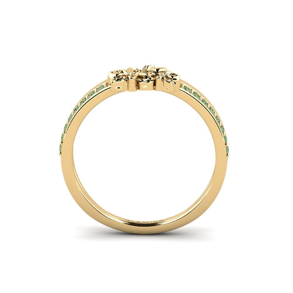 Diamante Verde Anel Mulberry