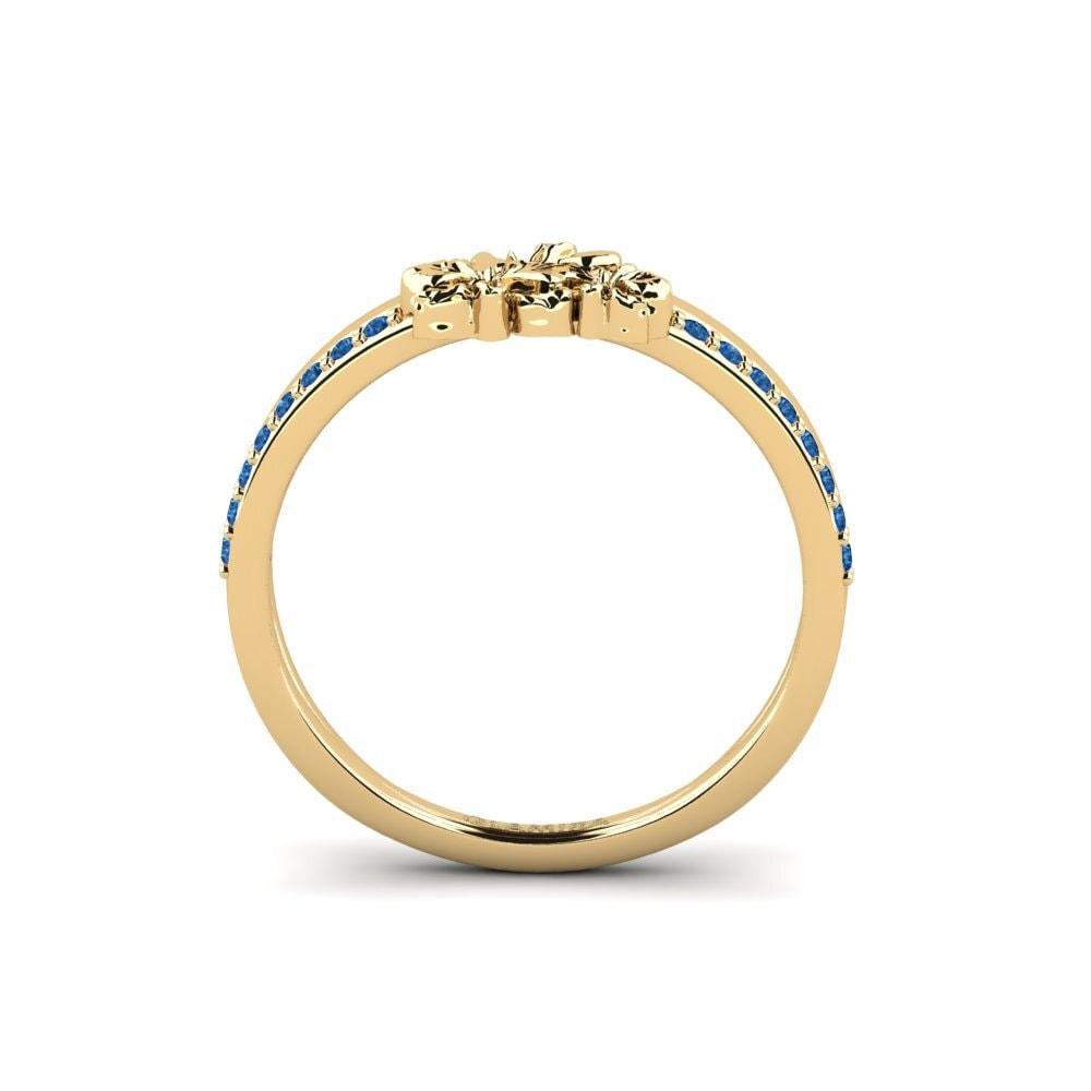 Dark Blue Zirconia Ring Mulberry