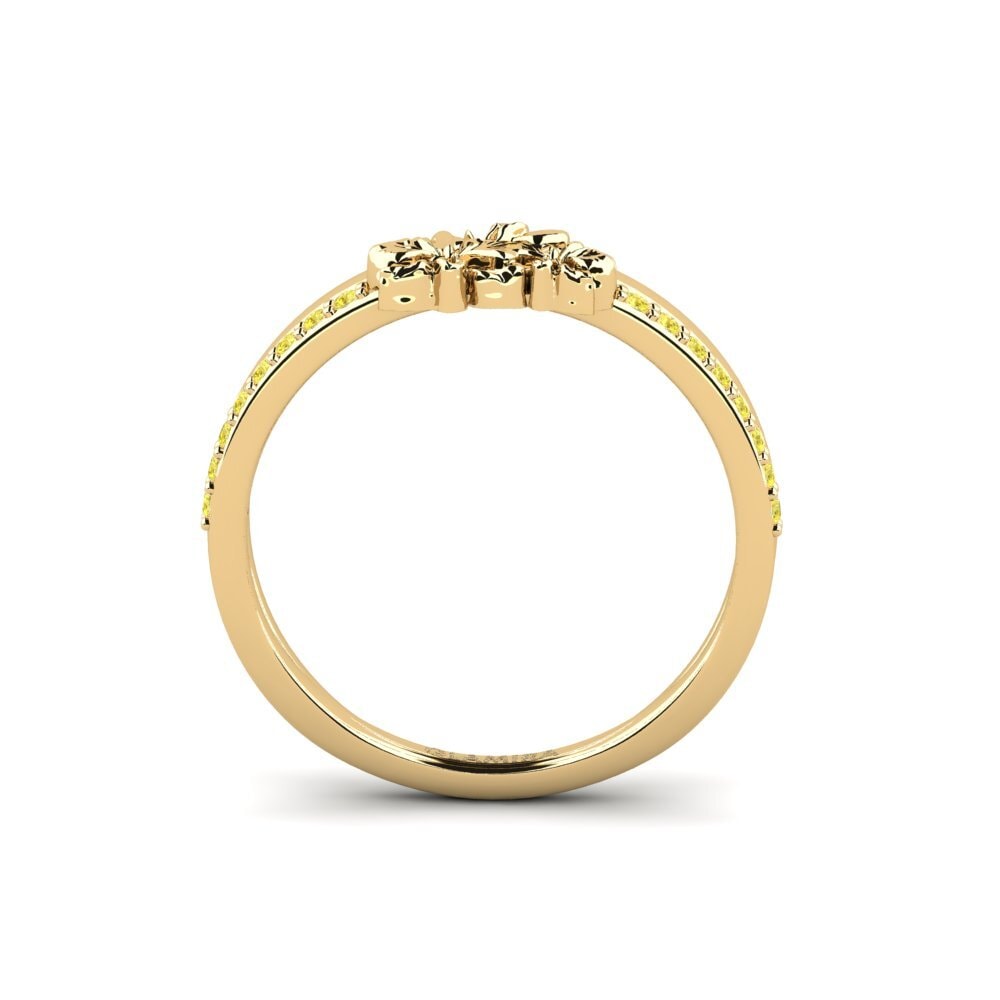 Zafiro amarillo Anillo Mulberry