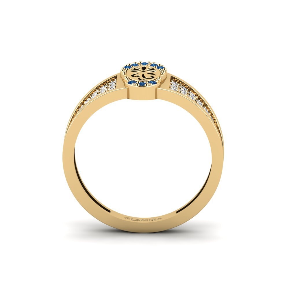 Dark Blue Zirconia Ring Mushovo