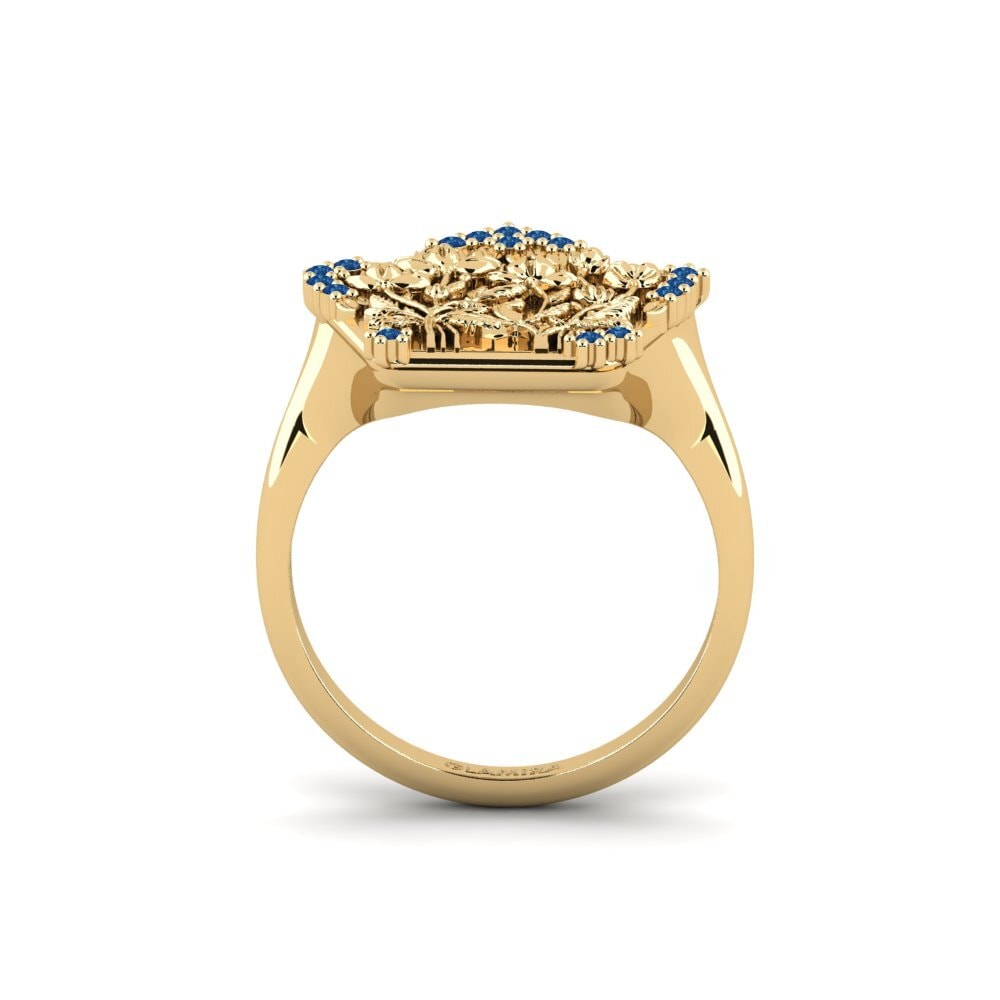 Dark Blue Zirconia Ring Myrtaceae