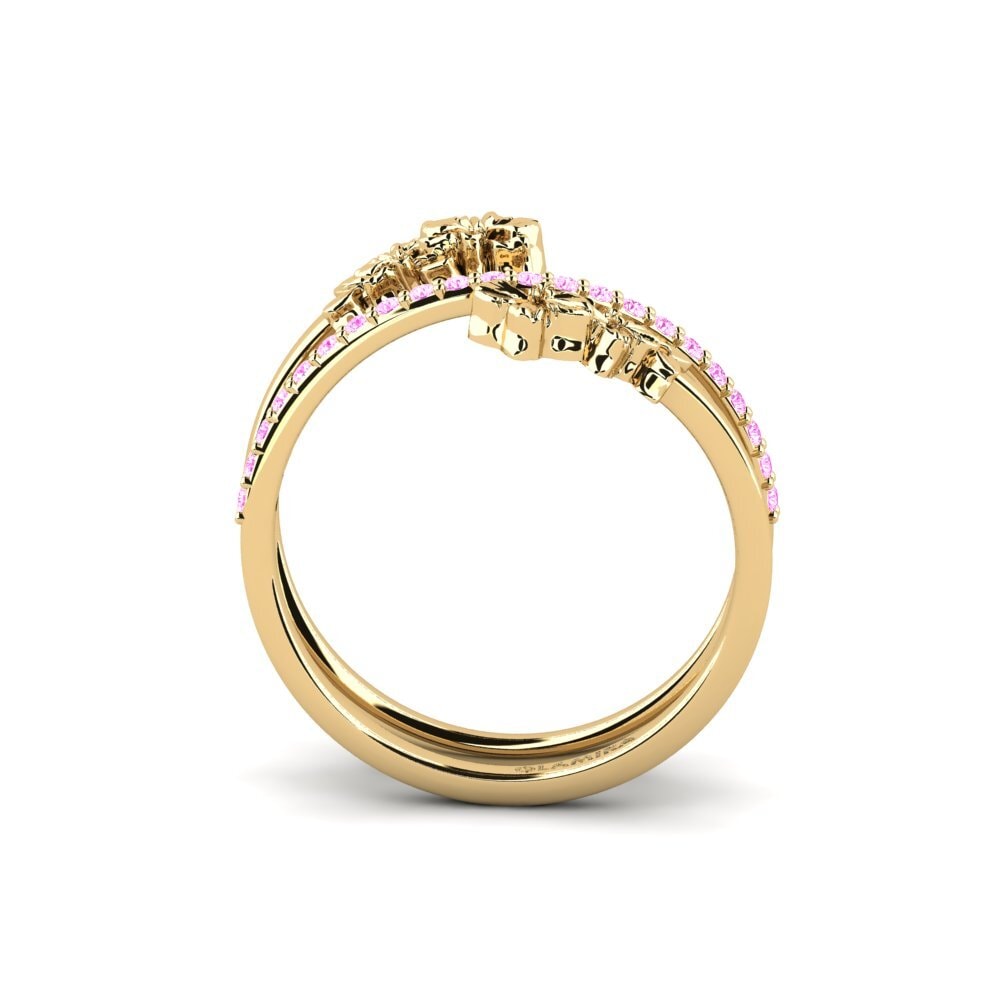 Zafiro Rosado Anillo Noirelle
