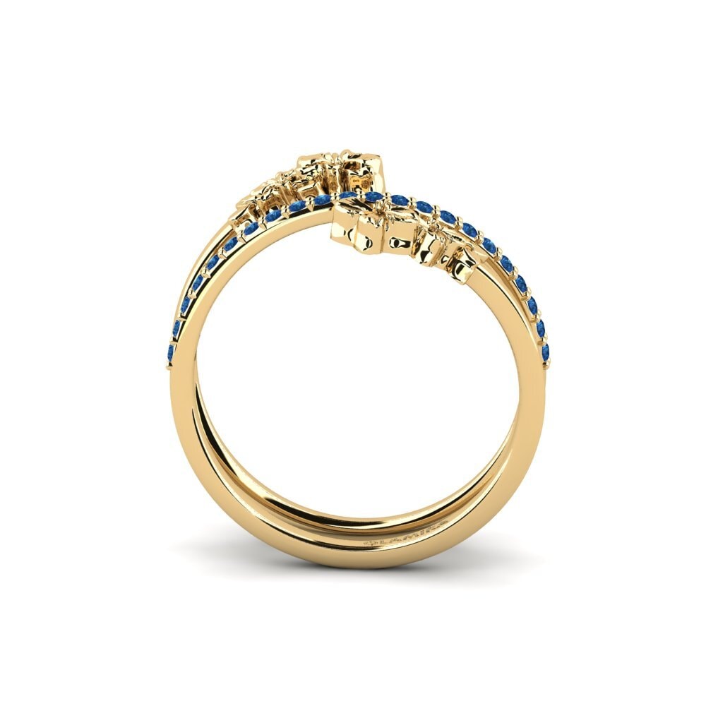 Dark Blue Zirconia Ring Noirelle