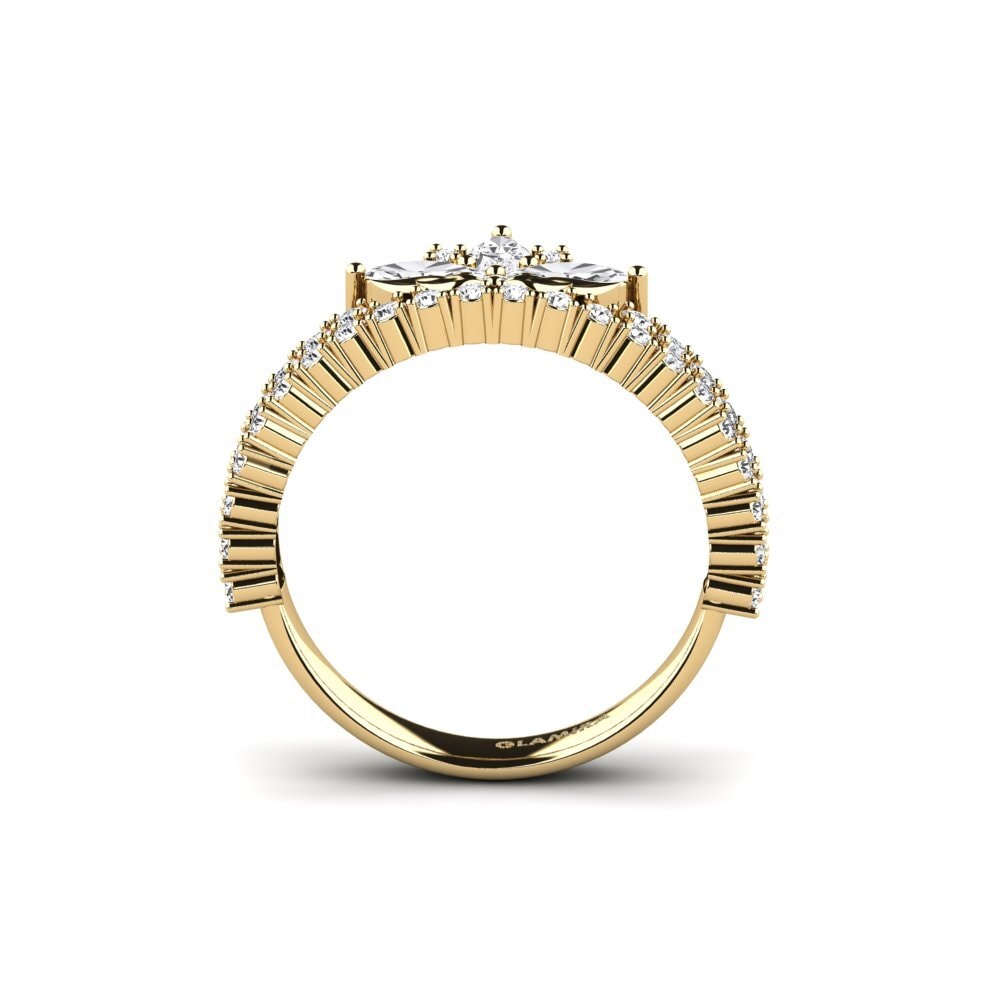 Zafiro blanco Anillo Rugosidade
