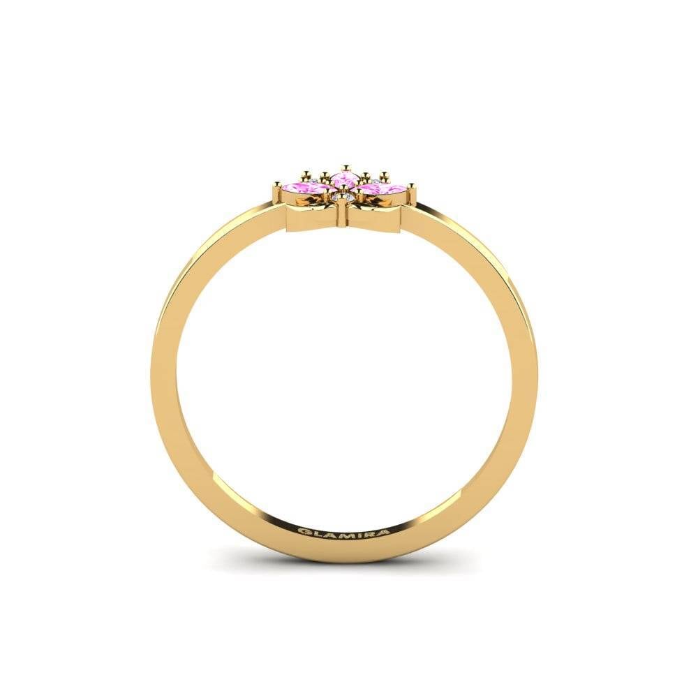 Zafiro Rosado Anillo Samklang