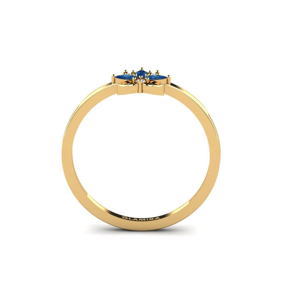 Dark Blue Zirconia Ring Samklang
