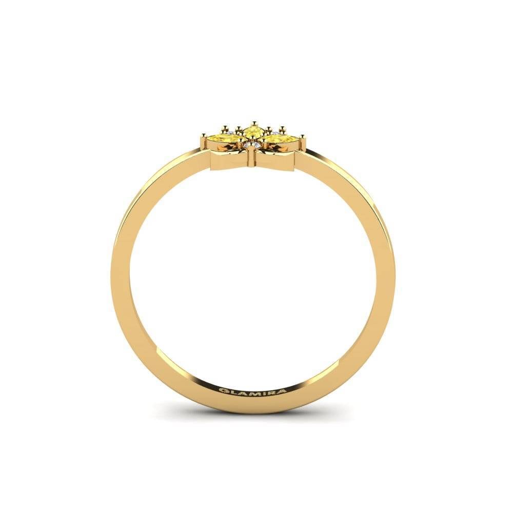 Zafiro amarillo Anillo Samklang