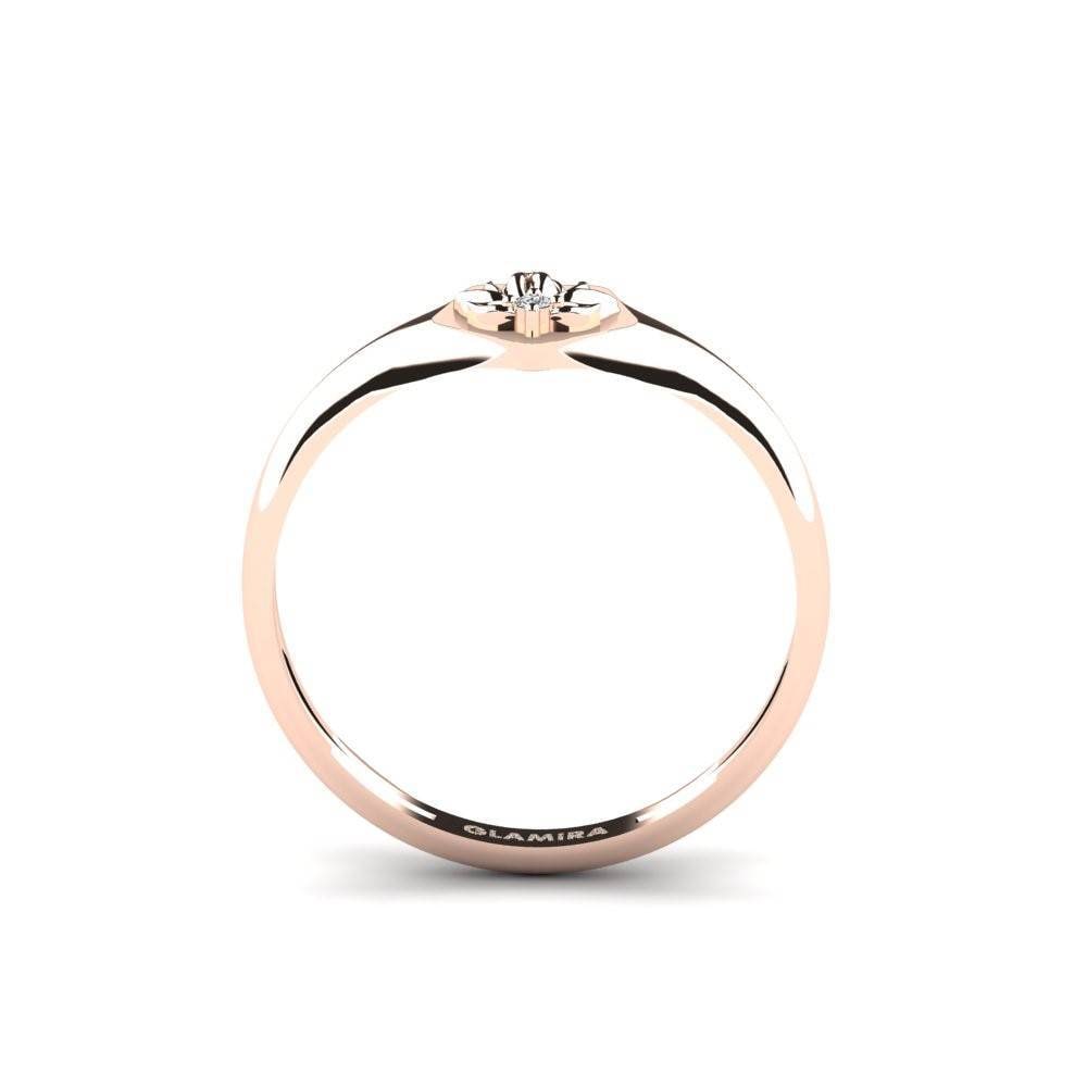 14ct Rose Gold Diamond Ring Sammetslen