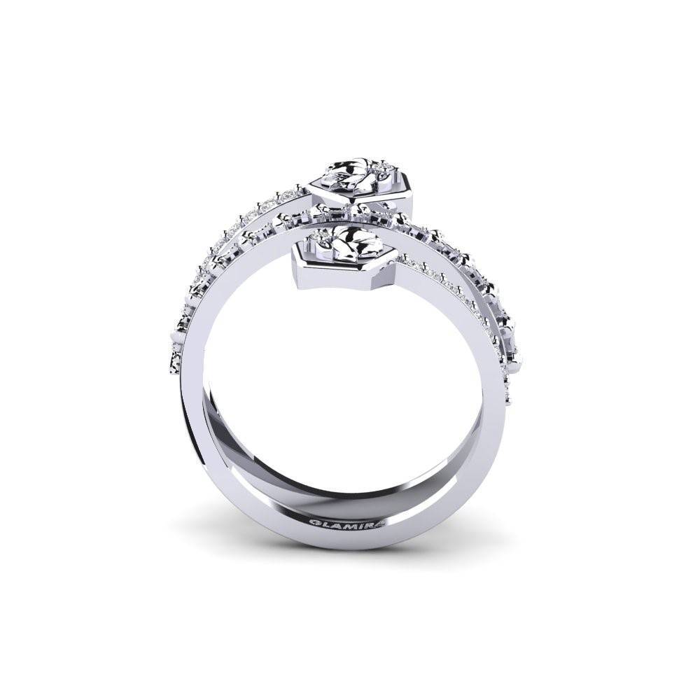 White Silver Diamond Ring Samspelet