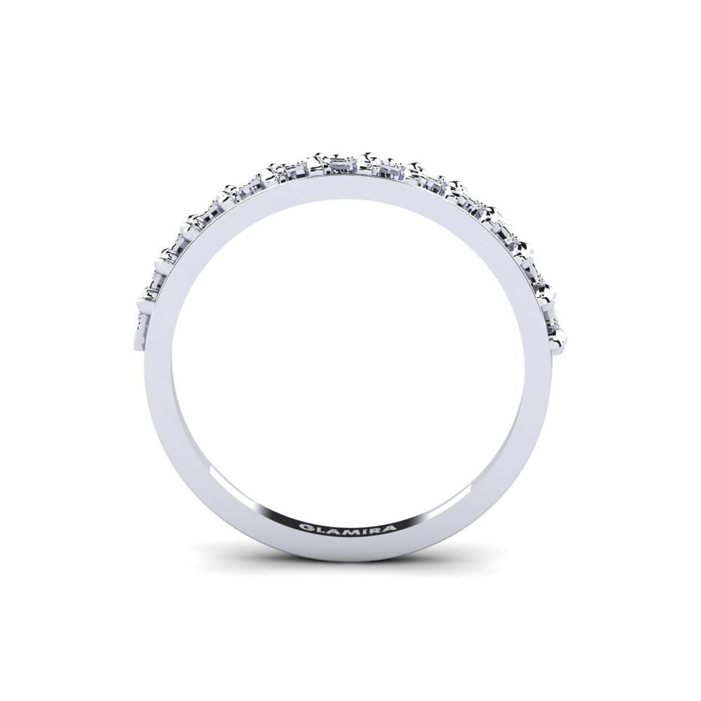 White Silver Diamond Ring Sinnesro
