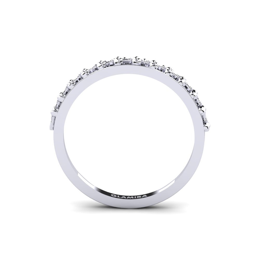 14k Oro Blanco Anillo Sinnesro