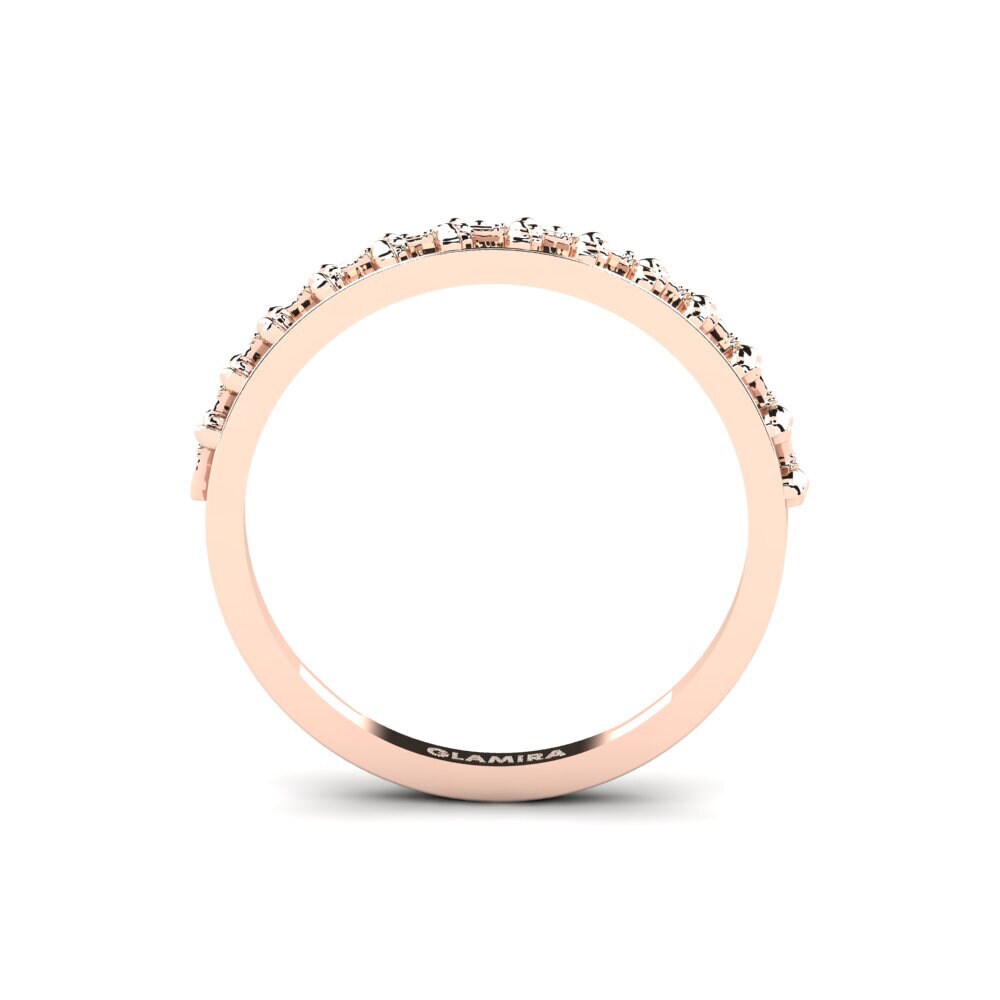 14ct Rose Gold Dark Blue Zirconia Ring Sinnesro