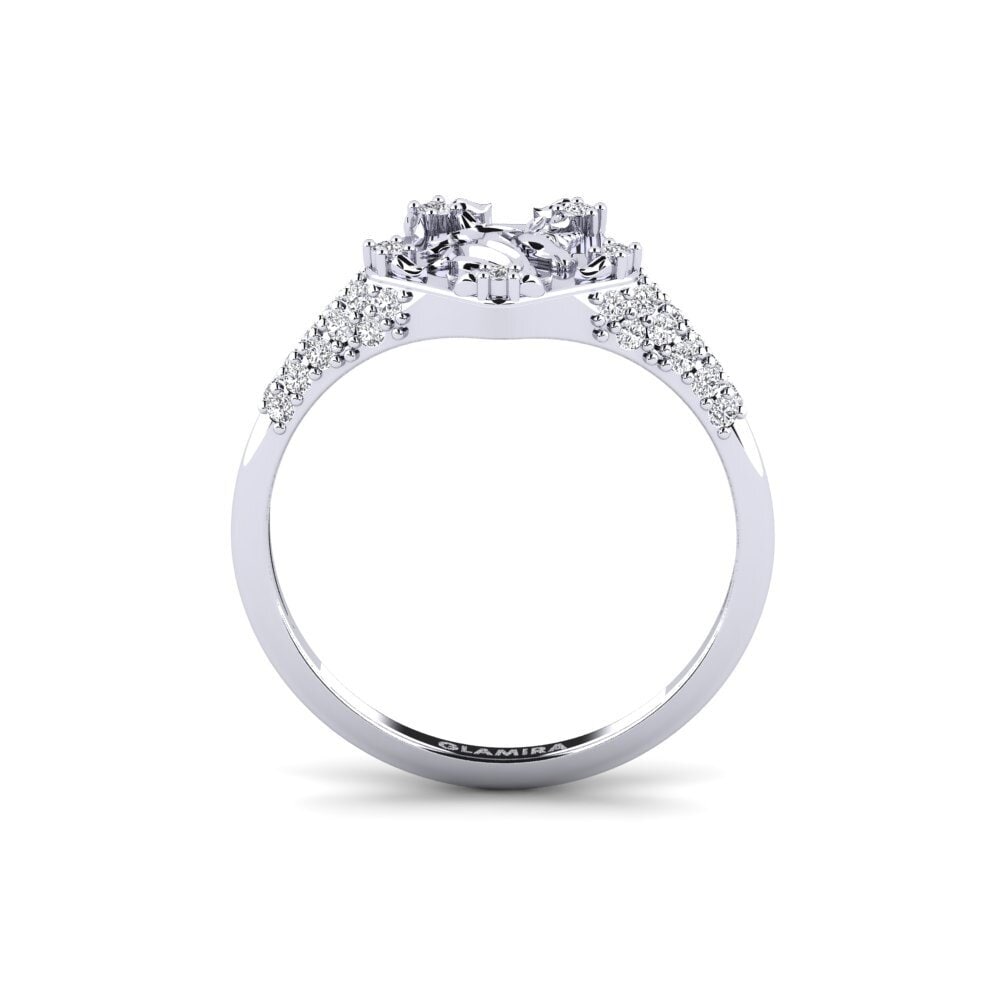 White Silver Diamond Ring Sinnlight
