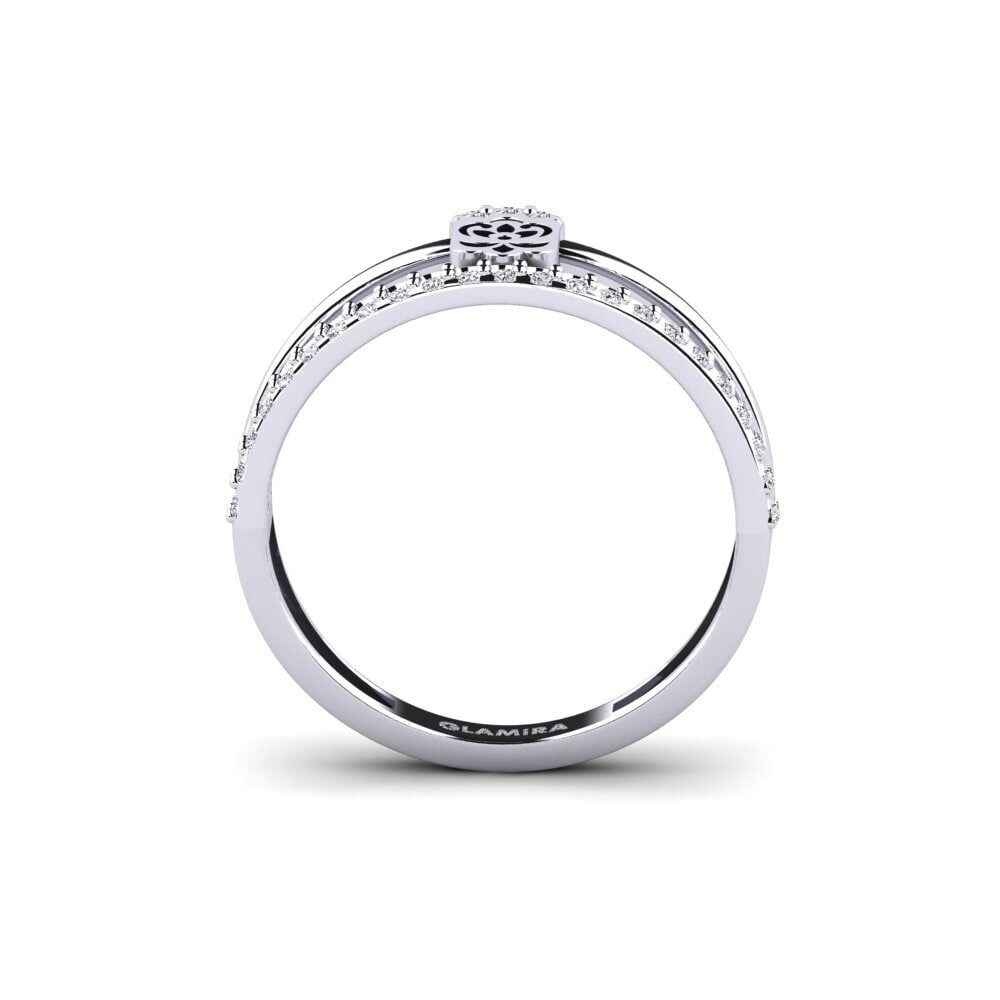 White Silver Diamond Ring Thabilego