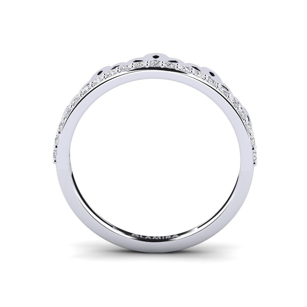 White Silver Diamond Ring Thiwe